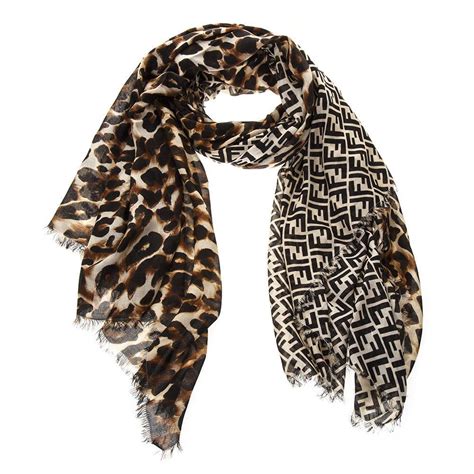 fendi leopard print scarf|fendi scarf for women.